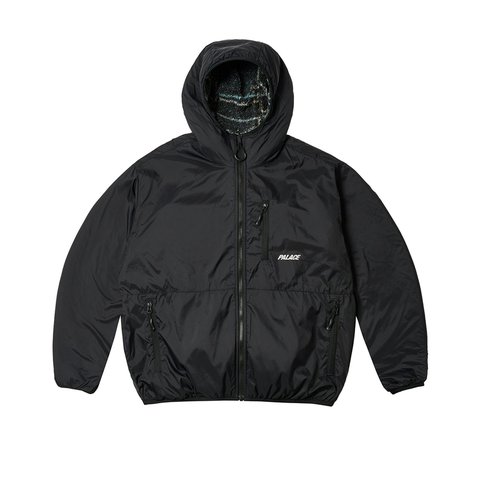 Palace REVERSIBLE CHECK FLEECE JACKET BLACK - Colorway