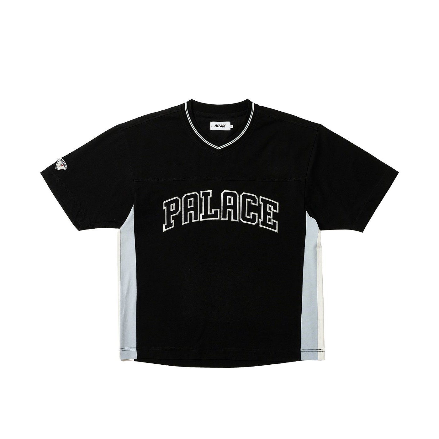 PANEL V-NECK JERSEY BLACK