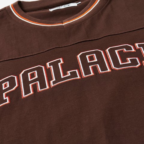Palace PANEL V-NECK JERSEY BROWN - Colorway