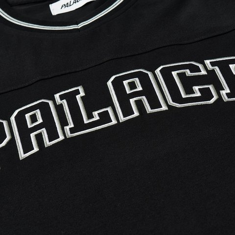 Palace PANEL V-NECK JERSEY BLACK - Colorway