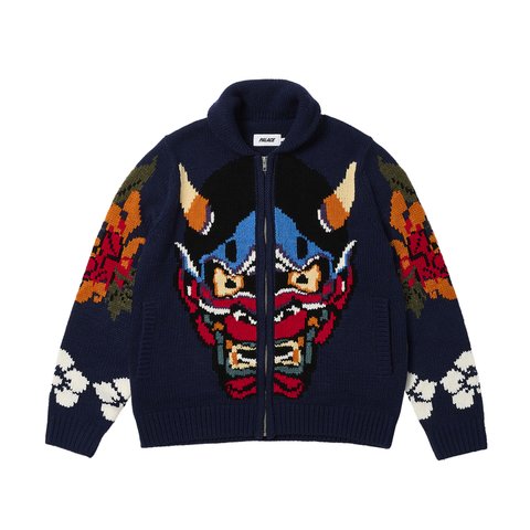 Palace DEMON COWICHAN KNIT BLUE - Colorway