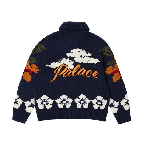 Palace DEMON COWICHAN KNIT BLUE - Colorway