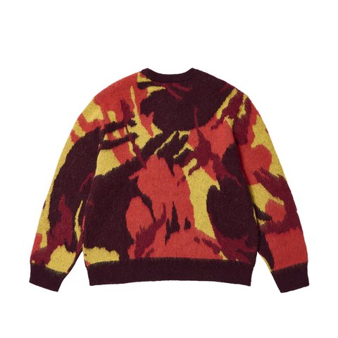 Palace HAIRY CAMO KNIT FIRE - Colorway