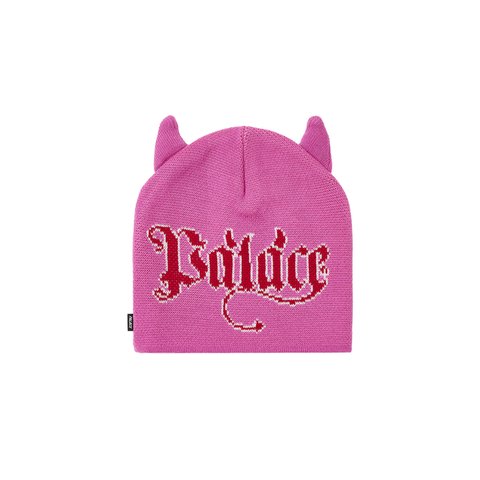 Palace HORNY NEIN CUFF BEANIE SHOCK PINK - Colorway