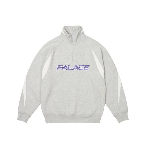 Palace ISN'T IT 1/4 ZIP GREY MARL - Colorway