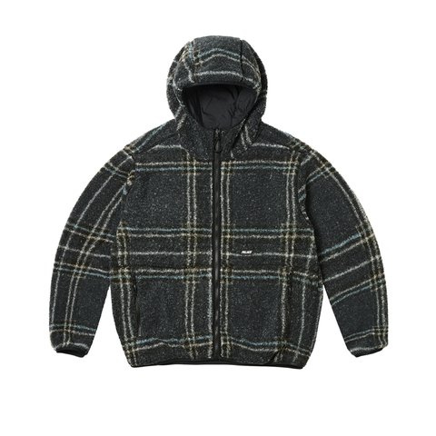 Palace REVERSIBLE CHECK FLEECE JACKET BLACK - Colorway