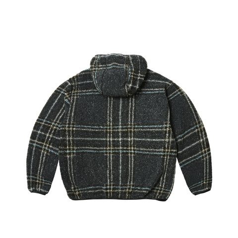Palace REVERSIBLE CHECK FLEECE JACKET BLACK - Colorway