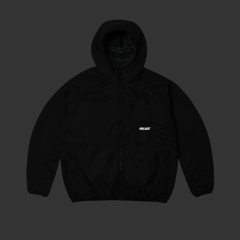 Palace REVERSIBLE CHECK FLEECE JACKET BLACK - Colorway