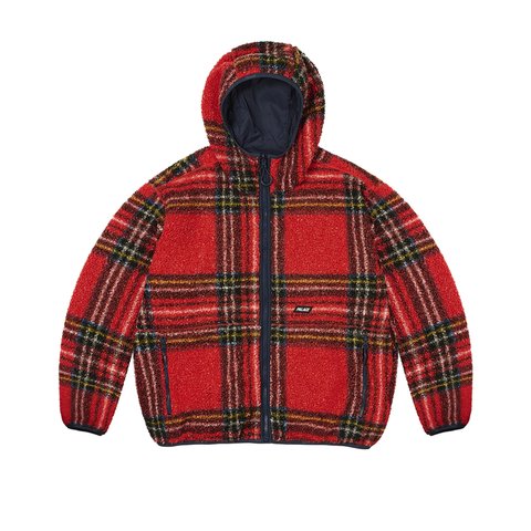 Palace REVERSIBLE CHECK FLEECE JACKET RED - Colorway