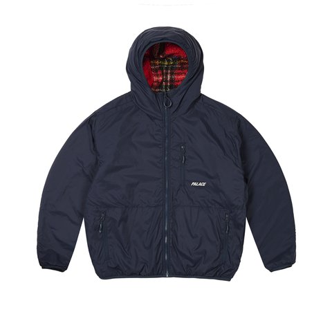 Palace REVERSIBLE CHECK FLEECE JACKET RED - Colorway