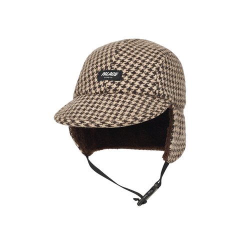 Palace REVERSO EARFLAP 4-PANEL HOUNDSTOOTH BROWN - Colorway