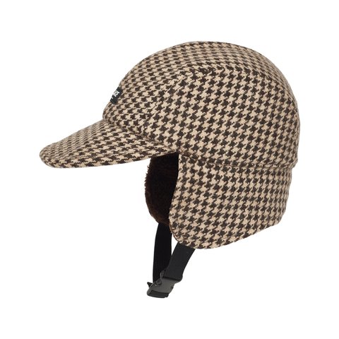 Palace REVERSO EARFLAP 4-PANEL HOUNDSTOOTH BROWN - Colorway