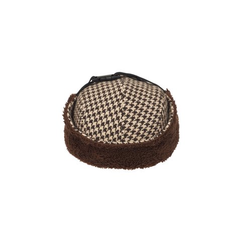 Palace REVERSO EARFLAP 4-PANEL HOUNDSTOOTH BROWN - Colorway
