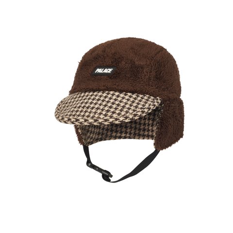 Palace REVERSO EARFLAP 4-PANEL HOUNDSTOOTH BROWN - Colorway