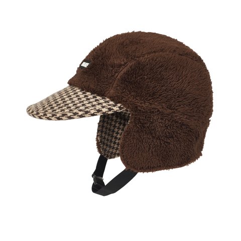 Palace REVERSO EARFLAP 4-PANEL HOUNDSTOOTH BROWN - Colorway