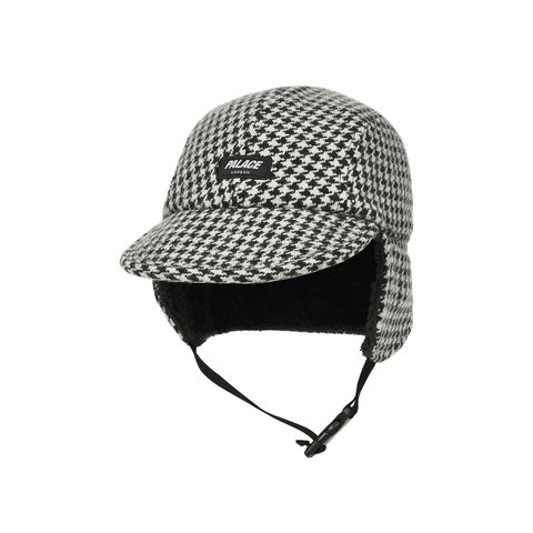 Palace REVERSO EARFLAP 4-PANEL HOUNDSTOOTH WHITE - Colorway