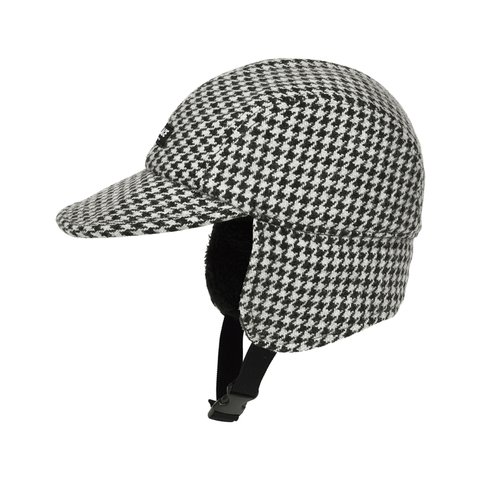 Palace REVERSO EARFLAP 4-PANEL HOUNDSTOOTH WHITE - Colorway