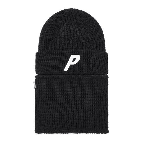 Palace ZIP OFF FACEWARMER P BEANIE BLACK - Colorway