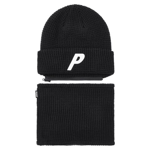Palace ZIP OFF FACEWARMER P BEANIE BLACK - Colorway