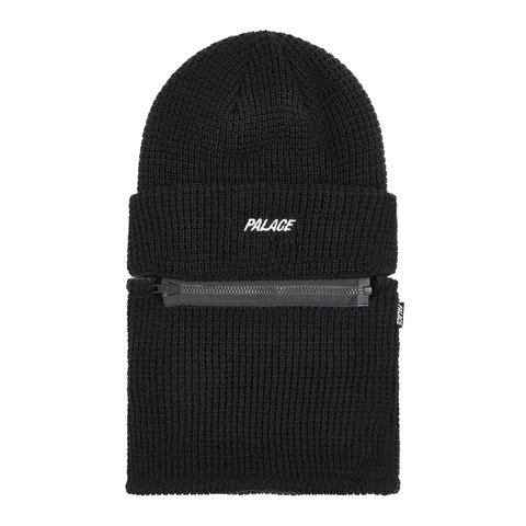 Palace ZIP OFF FACEWARMER P BEANIE BLACK - Colorway