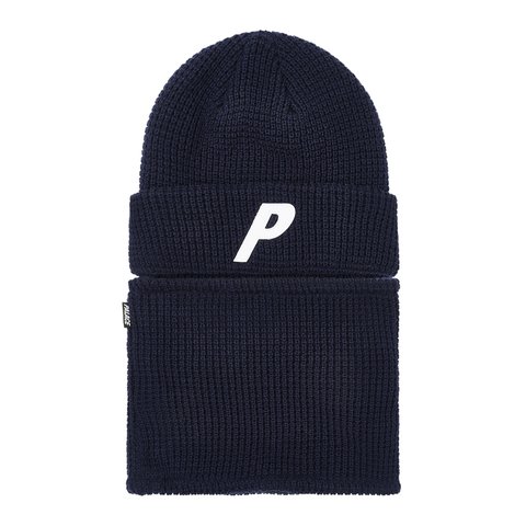 Palace ZIP OFF FACEWARMER P BEANIE NAVY - Colorway