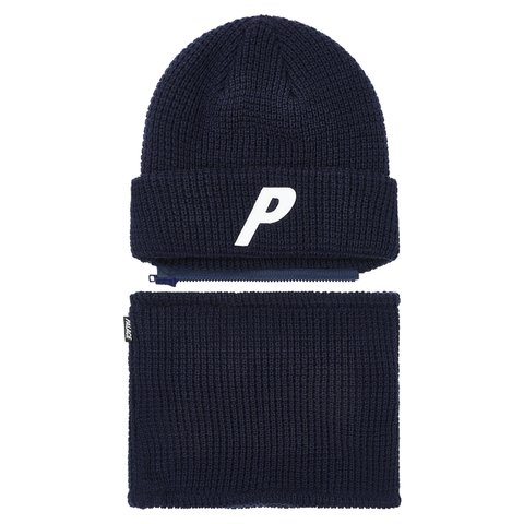 Palace ZIP OFF FACEWARMER P BEANIE NAVY - Colorway