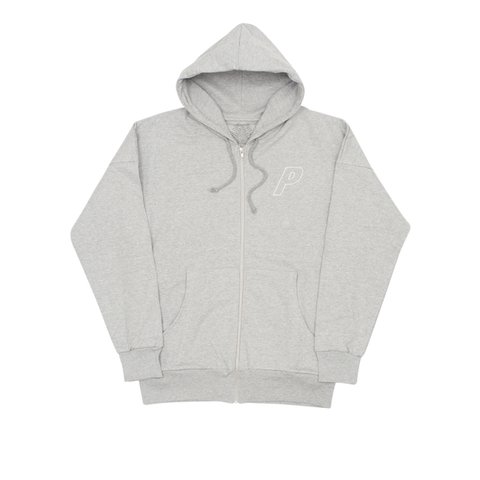 Palace WAFFLE ZIP HOOD GREY - Colorway