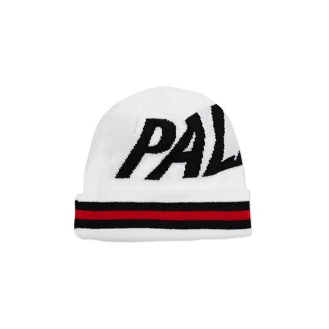 Palace STRIPE CUFF BEANIE WHITE
