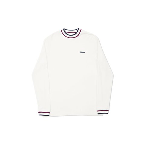 Palace SQUARE WEAVE CREW WHITE - Colorway