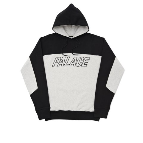 Palace SPACE HOODIE BLACK / GREY MARL - Colorway