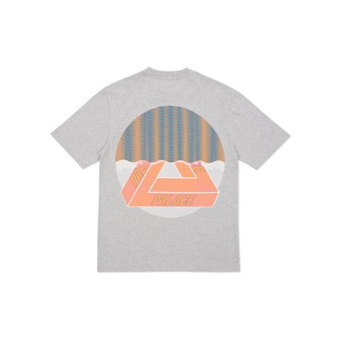 Palace TRI-CURTAIN T-SHIRT GREY MARL