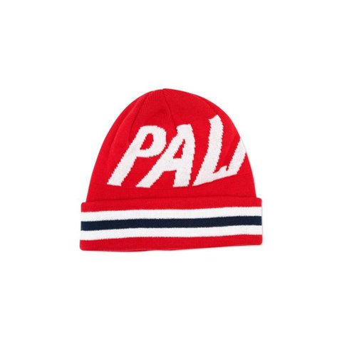 Palace STRIPE CUFF BEANIE RED