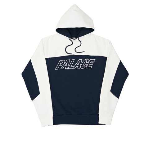 Palace SPACE HOODIE WHITE / NAVY - Colorway