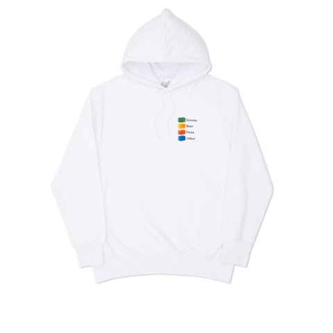 Palace HI-CHART HOOD WHITE - Colorway