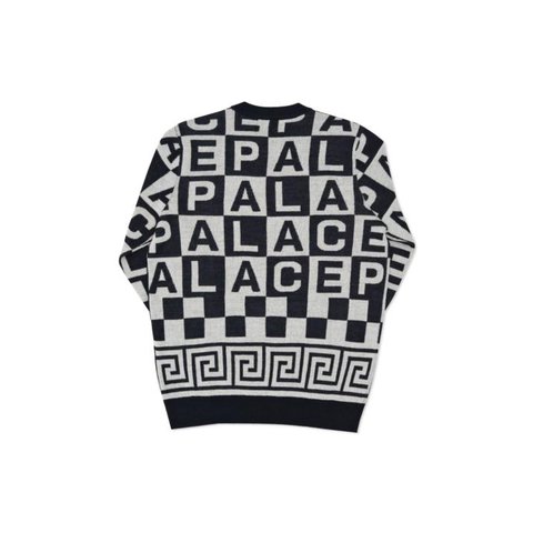 Palace CHECK-IT KNIT BLACK / WHITE