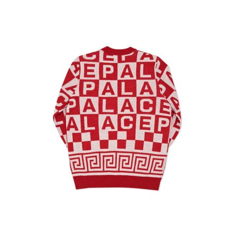 Palace CHECK-IT KNIT RED / WHITE