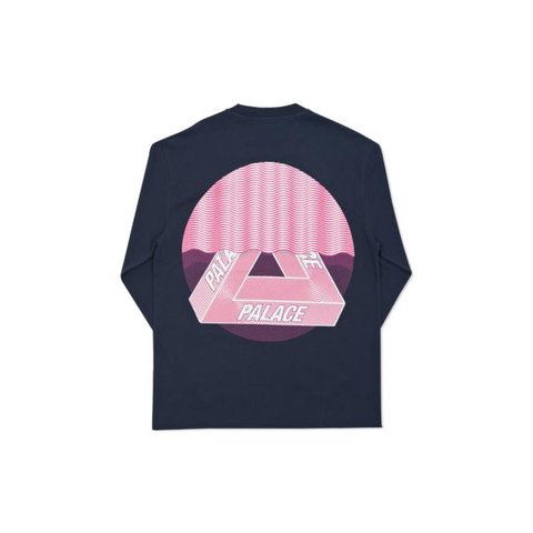 Palace TRI-CURTAIN LONGSLEEVE NAVY