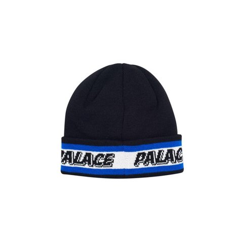 Palace R-STRIPE BEANIE BLACK
