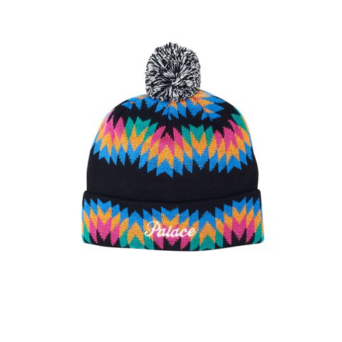 Palace ZIG ZAG BEANIE BLACK - Colorway