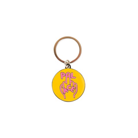 Palace FINGER UP KEYRING NEON PINK / YELLOW - Colorway