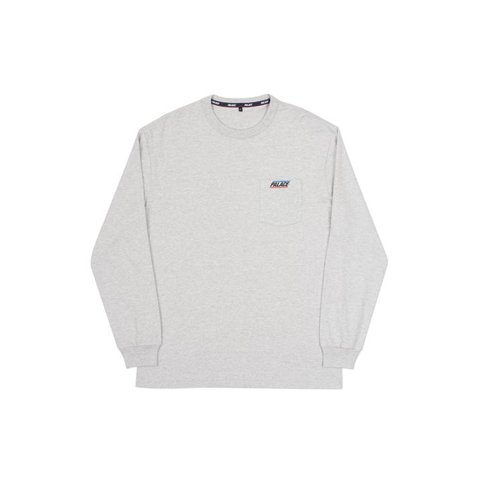 Palace BASICALLY A POCKET LONGSLEEVE GREY MARL
