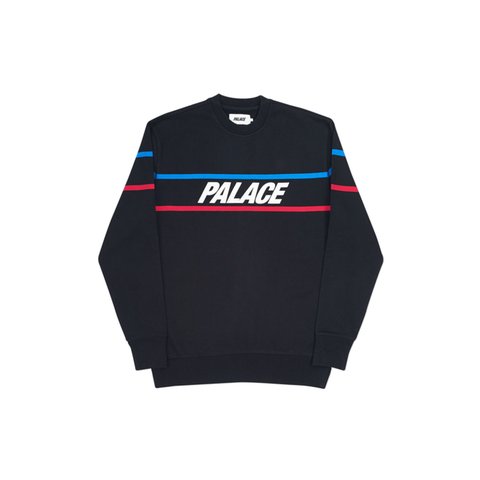 Palace DOUBLE RIPE CREW BLACK - Colorway