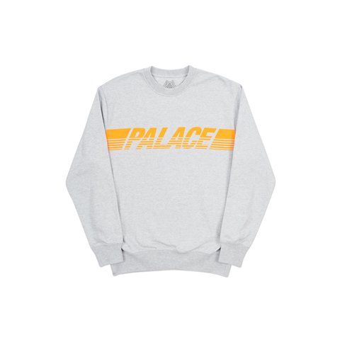 Palace LINE CREW GREY MARL - Colorway