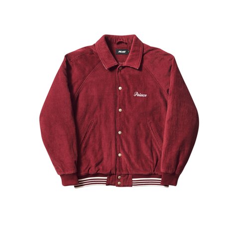 Palace PALAZZO CORD BOMBER BURGUNDY - Colorway
