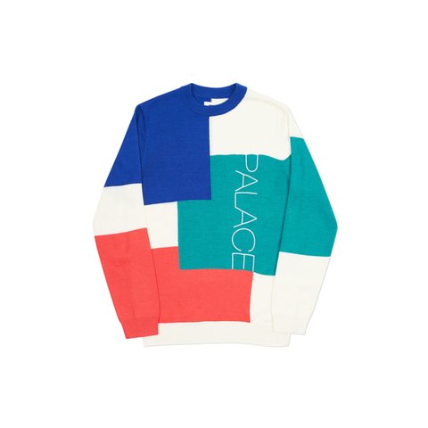 Palace BLUKKO KNIT WHITE / BLUE / GREEN / CAYENNE - Colorway