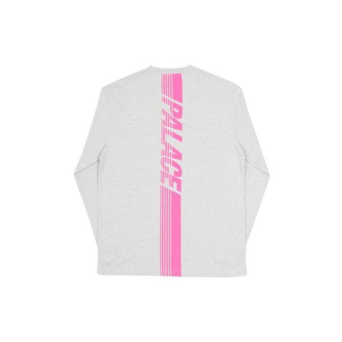 Palace LINE STRIPE LONGSLEEVE GREY MARL