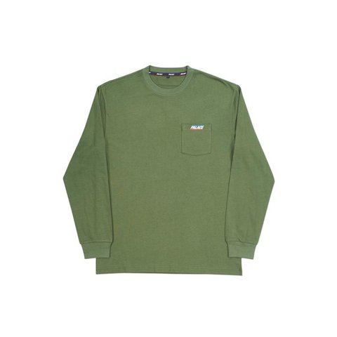 Palace BASICALLY A POCKET LONGSLEEVE ARMY GREEN