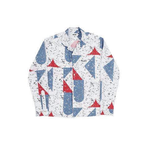 Palace SPIRITUAL FLAKE SHIRT WHITE / GREY / RED - Colorway