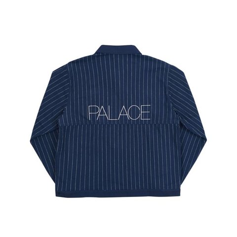 Palace PINSTRIPE ZIP SHIRT NAVY