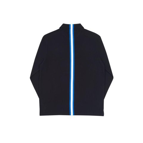 Palace VERTICAL WEAVE ZIP POLO BLACK
